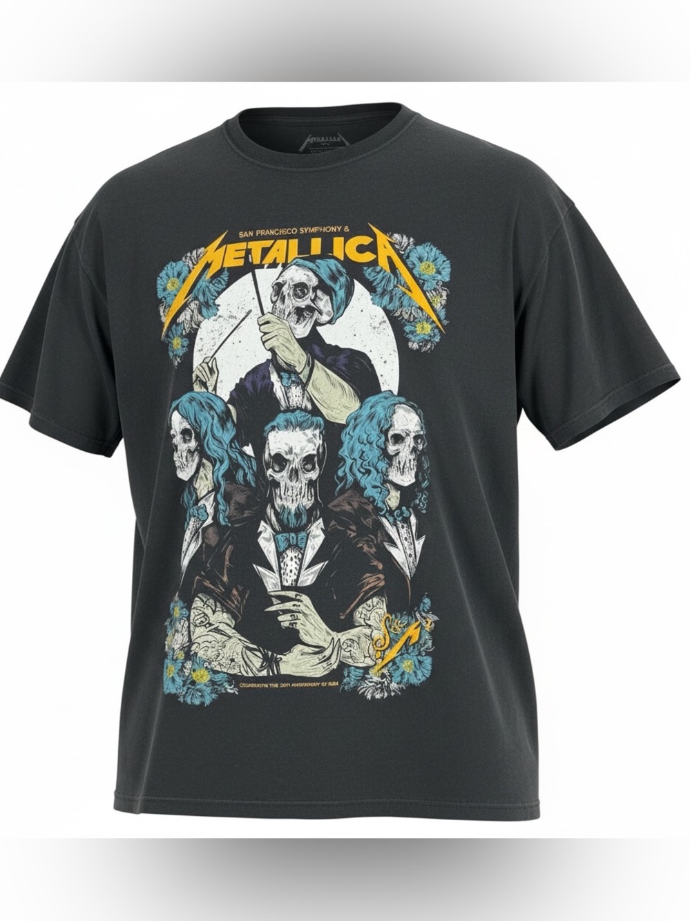 Vintage Metallica Concert Shirt XXL Black Skull Graphic Tee